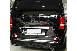 Auto Part Mercedes Benz Vito W447 2014+ Chrome Rear Bumper Protector&amp;Tailgate Streamer