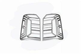 Auto Part FIT VW CADDY 2015 Abs Chrome Rear Lamp Rim Cover 2pcs