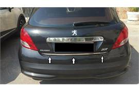 Auto Part PEUGEOT 207 2006Up Chrome Rear Trunk Tailgate Lid Molding Trim S.Steel