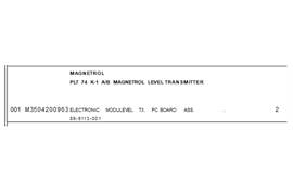 Magnetrol PLT 74 K-1 A/B