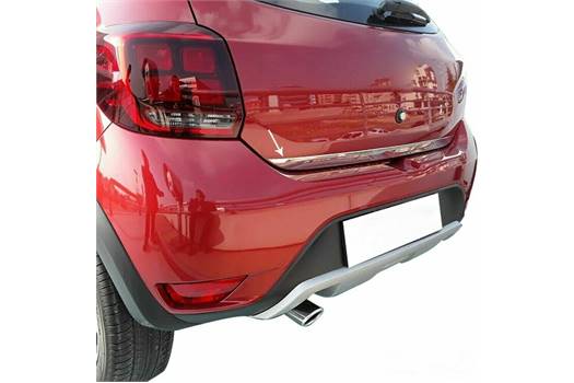 Auto Part 13-18 Dacia Sandero Stepway Chrome Rear Trunk Tailgate Lid Molding Trim S.Steel 
