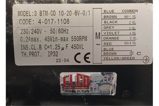 Elco 3 BTM-CO 10 -20 - 6V-0/1 