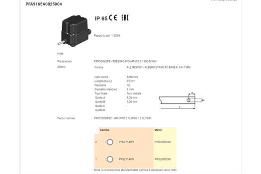 Ter Tecno Elettrica Ravasi MF2C (alternative: PFA9165A0025004 ) 